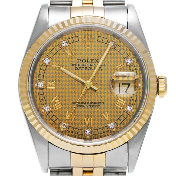 ROLEX Rolex Datejust 10P Diamond 16233G Men's Watch Automatic - Picture 5 of 5